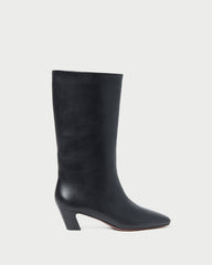 Loeffler Randall Women / Cleo Black Leather Mid-Calf Boot