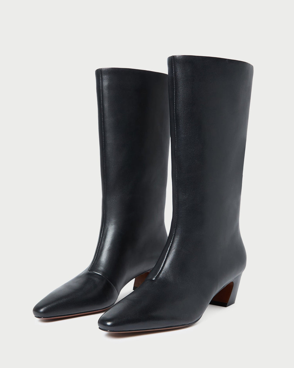 Loeffler Randall Women / Cleo Black Leather Mid-Calf Boot