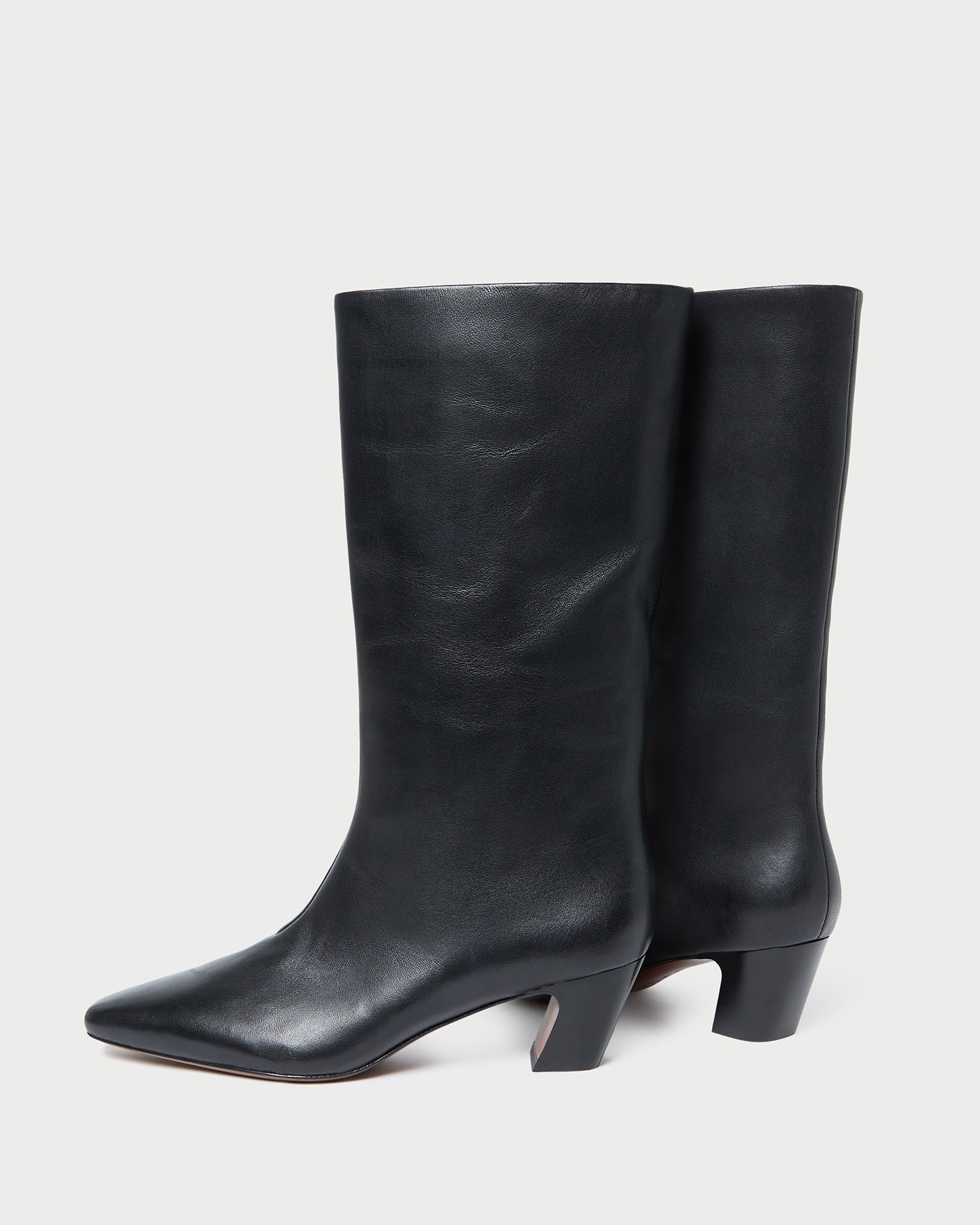 Loeffler Randall Women / Cleo Black Leather Mid-Calf Boot