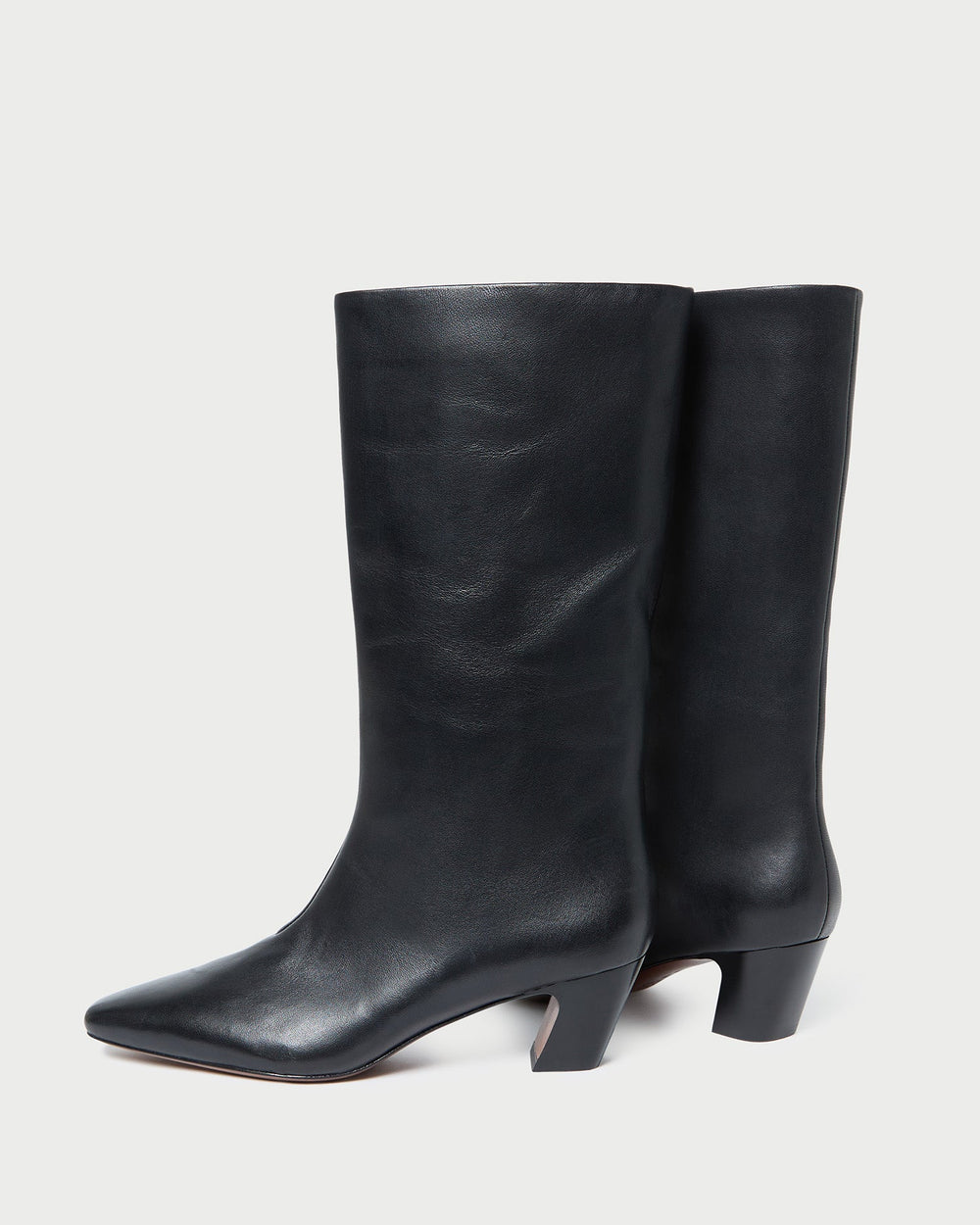 Loeffler Randall Women / Cleo Black Leather Mid-Calf Boot