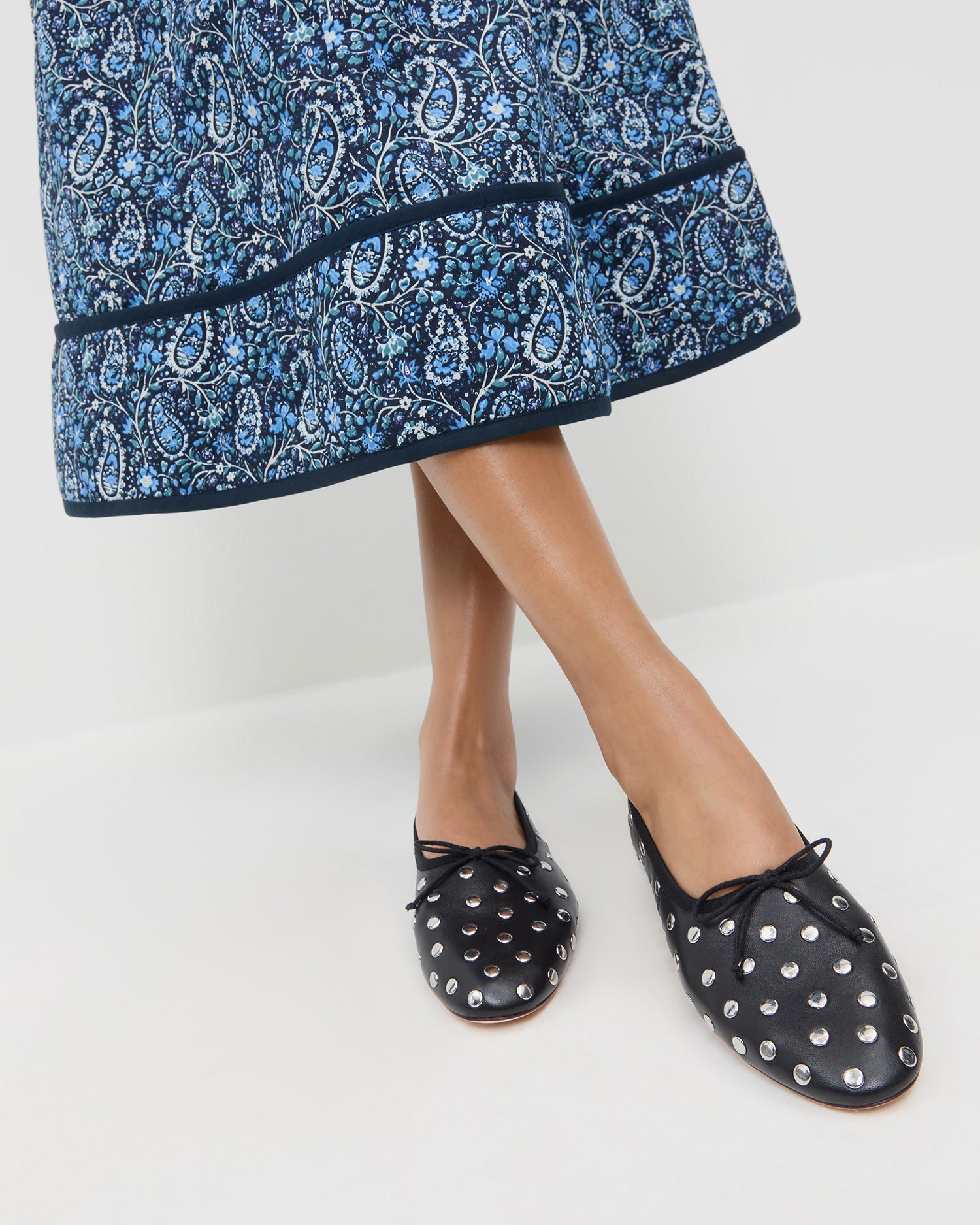 Loeffler Randall Women / Landon Black/Silver Ballet Flat