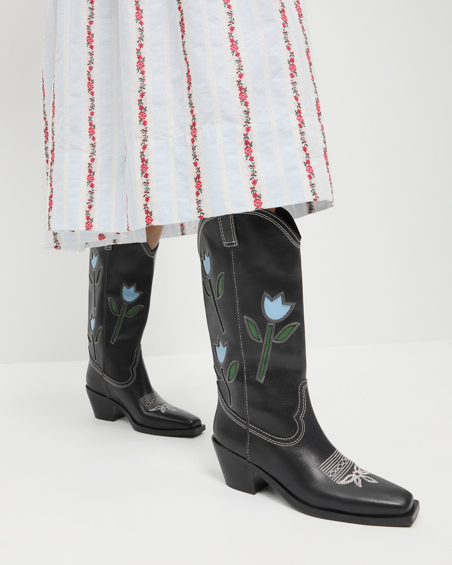 Loeffler Randall Women / Wilder Black Tulip Leather Boot