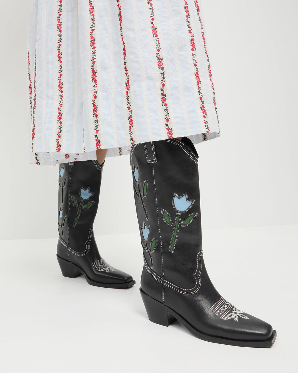Loeffler Randall Women / Wilder Black Tulip Leather Boot