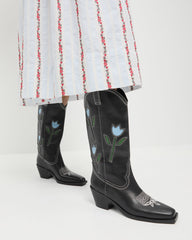 Loeffler Randall Women / Wilder Black Tulip Leather Boot