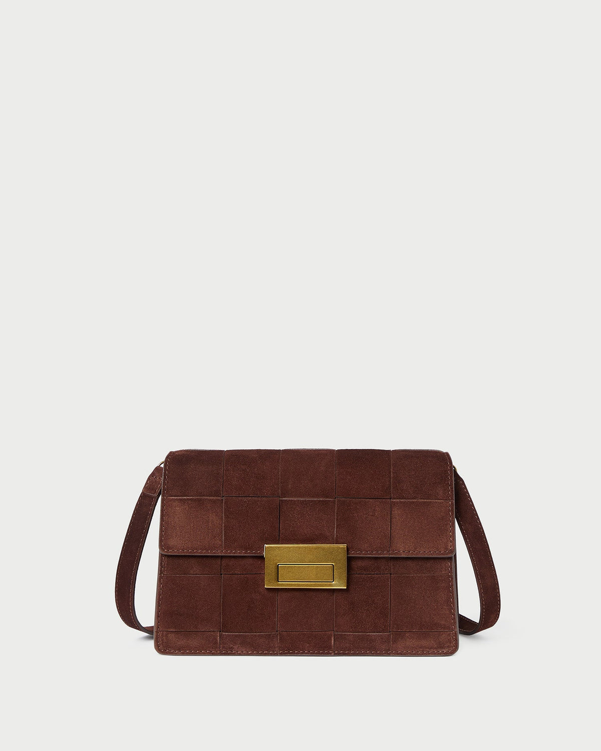 Loeffler Randall Women / Delphine Espresso Suede Shoulder Bag