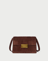 Loeffler Randall Women / Delphine Espresso Suede Shoulder Bag