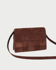 Loeffler Randall Women / Delphine Espresso Suede Shoulder Bag