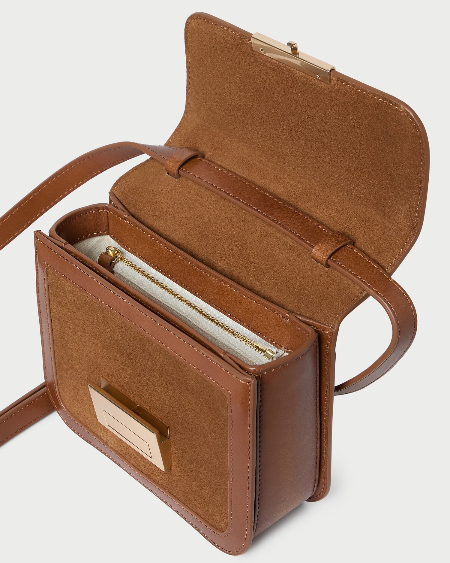 Loeffler Randall Women / Desi Cacao Suede/Leather Crossbody