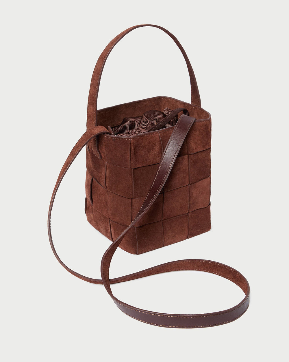 Loeffler Randall Women / Laith Espresso Suede Bucket Bag