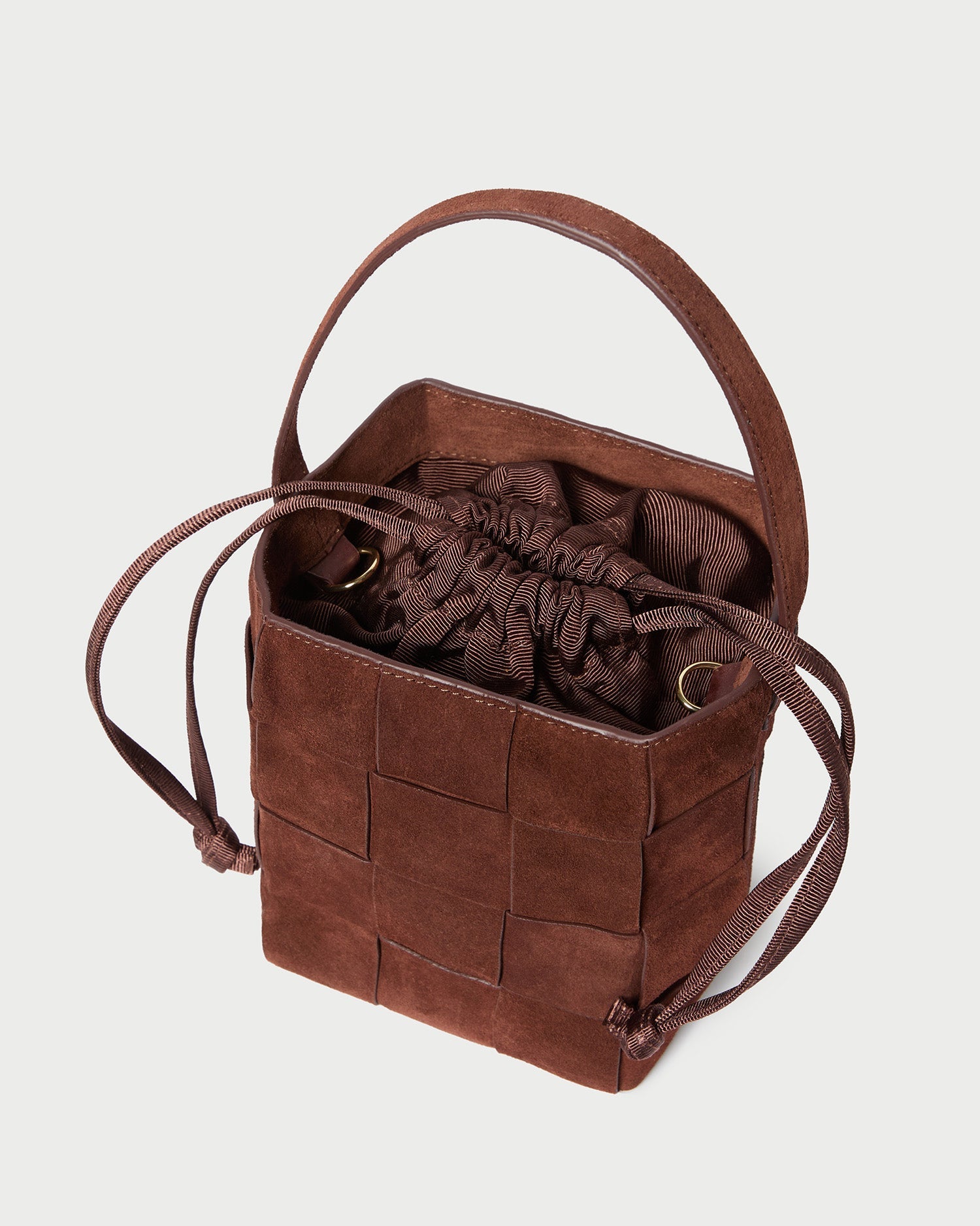 Loeffler Randall Women / Laith Espresso Suede Bucket Bag