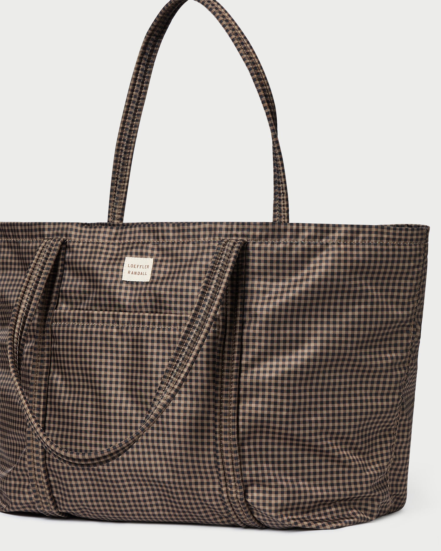 Loeffler Randall Women / Dina Brown/Black Check Travel Tote