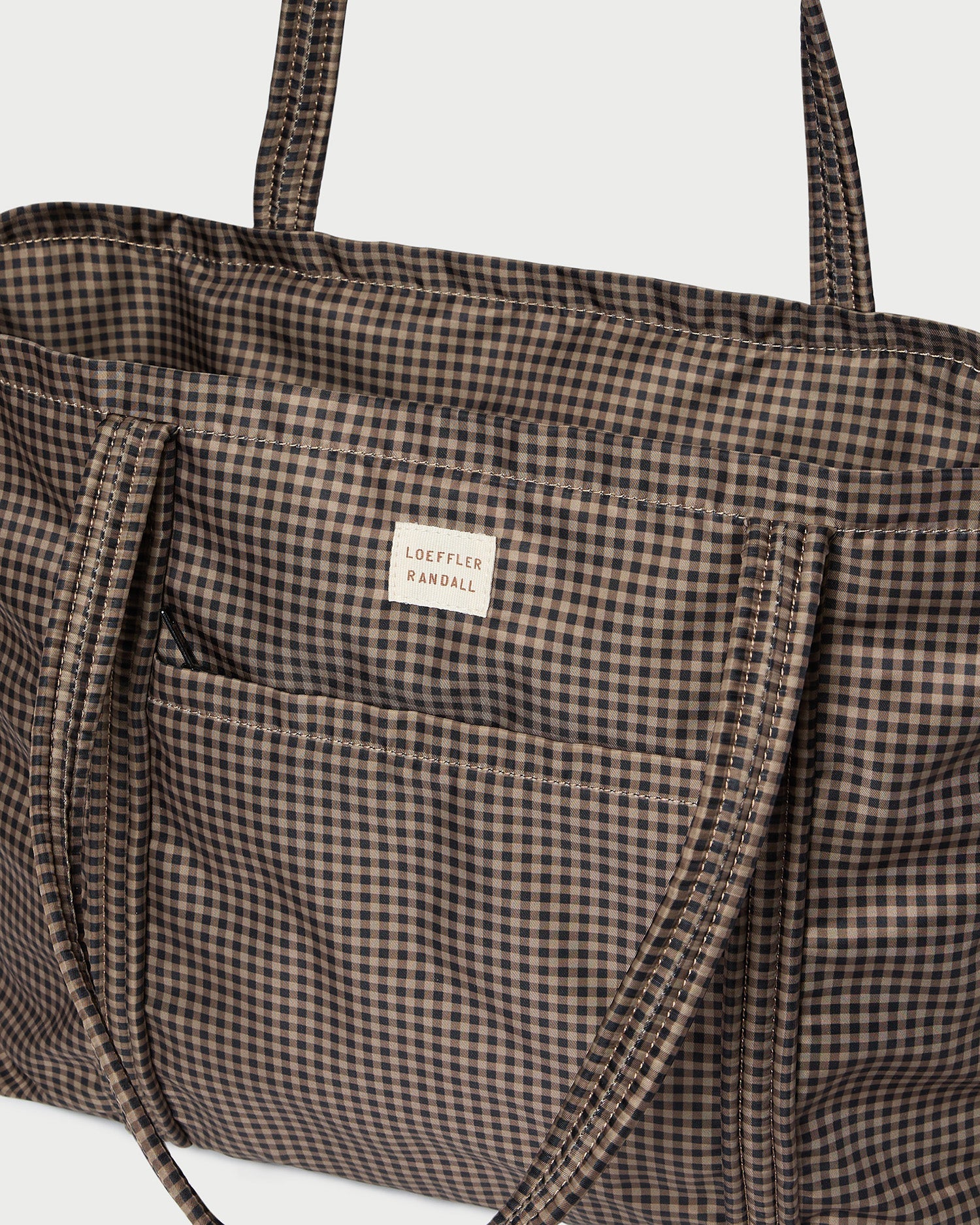 Loeffler Randall Women / Dina Brown/Black Check Travel Tote