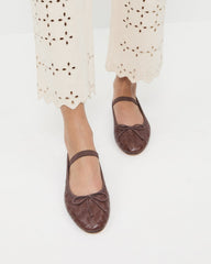 Loeffler Randall Women / Leonie Espresso Woven Ballet Flat