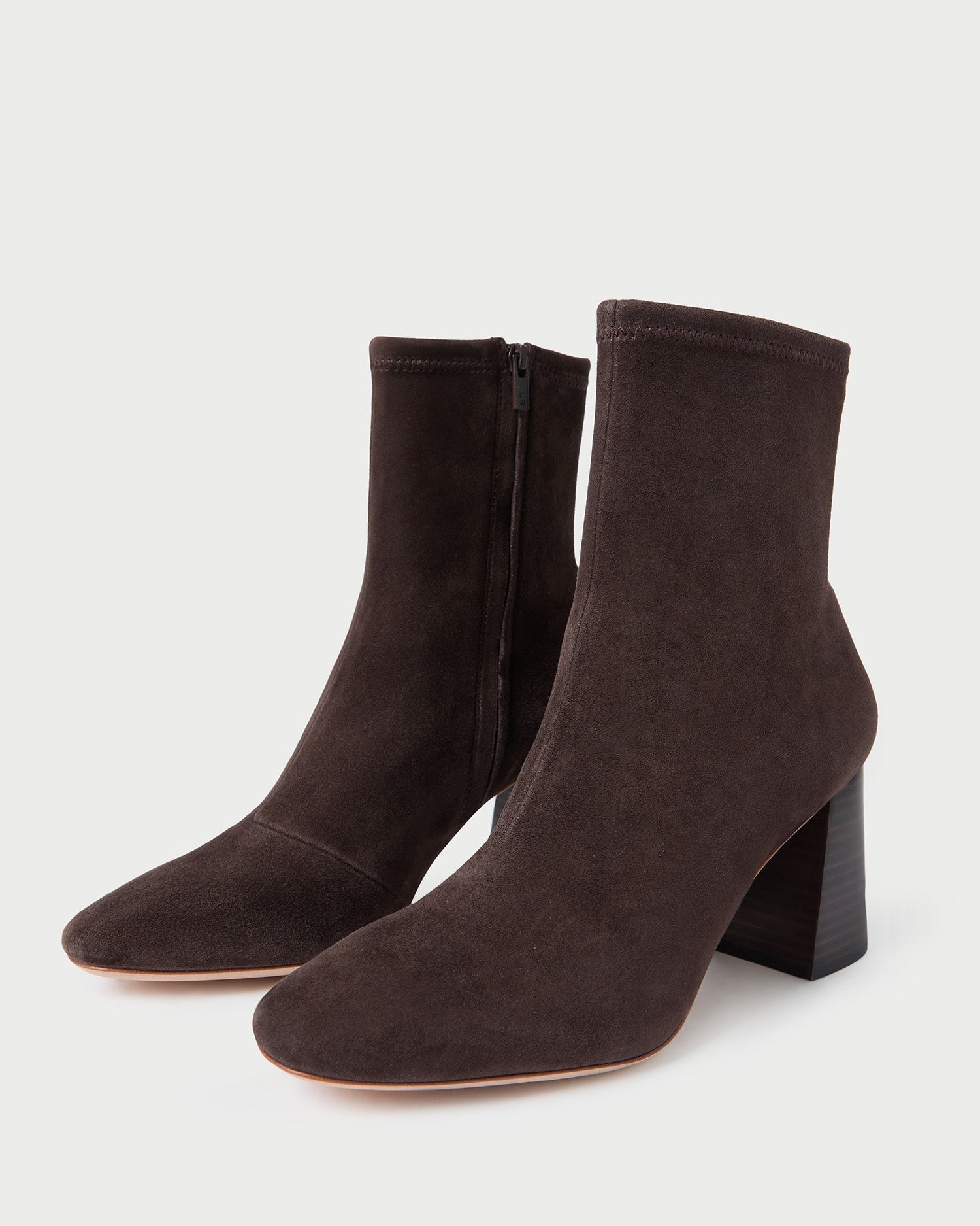 Loeffler Randall Women / Elise Brown Suede Stretch Bootie