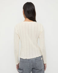 Loeffler Randall Women / Lolo Pointelle Long-Sleeve Tee