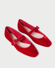 Loeffler Randall Women / Ginger Red Velvet Mary Jane