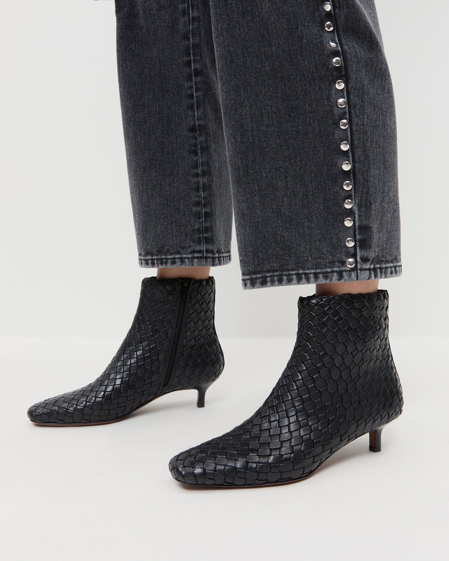 Loeffler Randall Women / Marcella Black Woven Ankle Boot