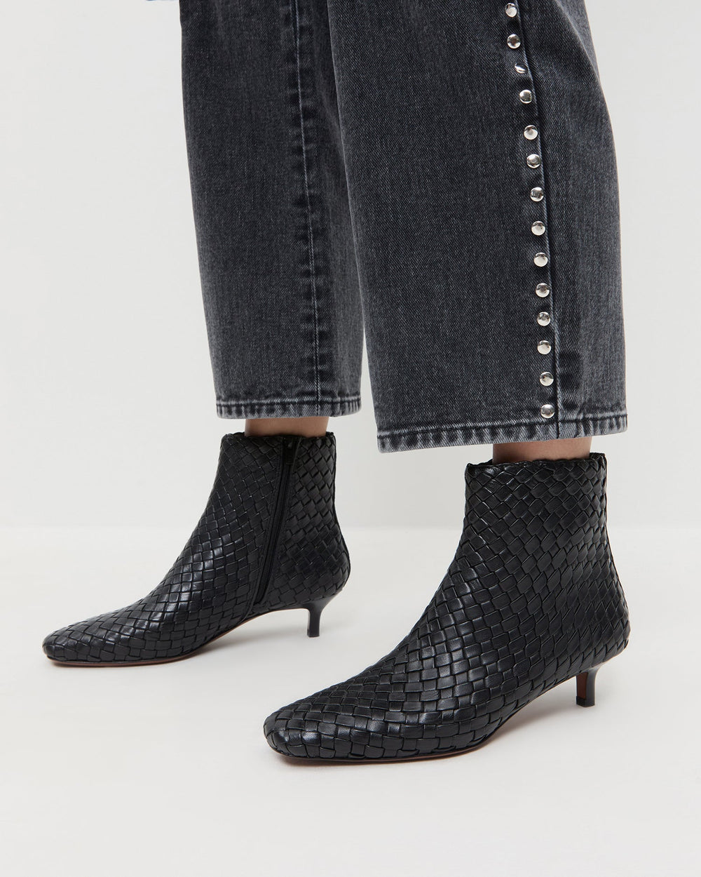Loeffler Randall Women / Marcella Black Woven Ankle Boot