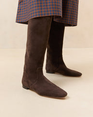 Loeffler Randall Women / Lillian Brown Suede Tall Boot
