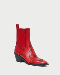 Loeffler Randall Women / Agnes Red Leather Western Boot