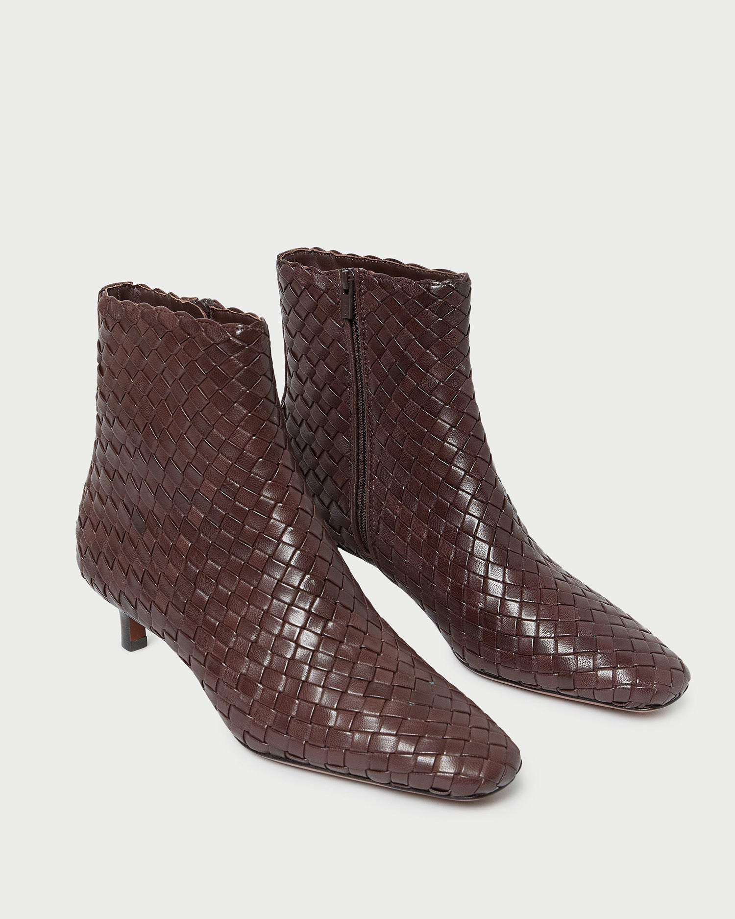 Loeffler Randall Women / Marcella Espresso Woven Ankle Boot