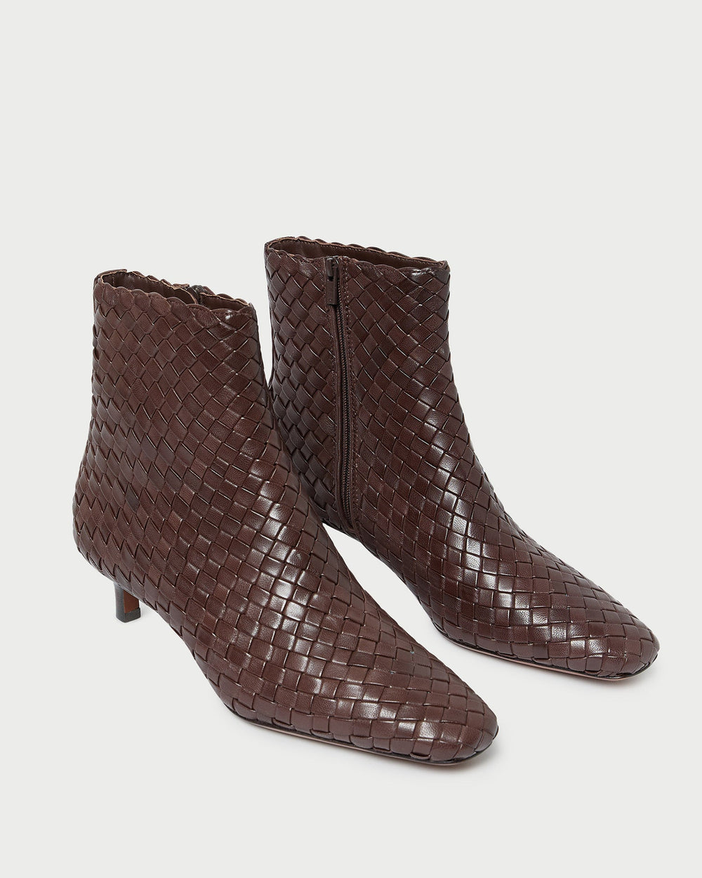 Loeffler Randall Women / Marcella Espresso Woven Ankle Boot