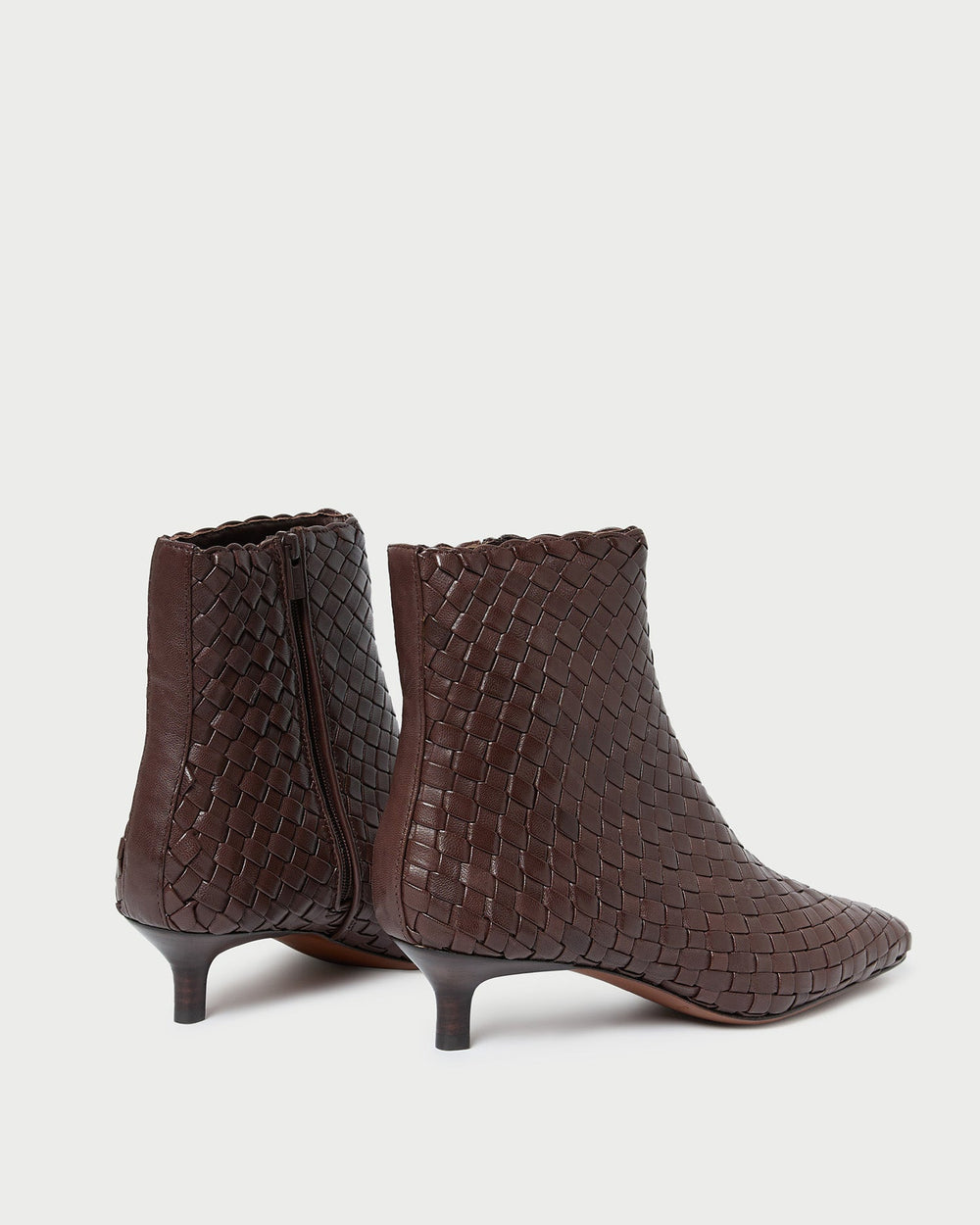 Loeffler Randall Women / Marcella Espresso Woven Ankle Boot