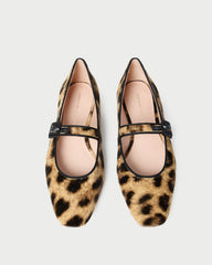 Loeffler Randall Women / Ginger Leopard Velvet Mary Jane