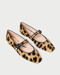 Loeffler Randall Women / Ginger Leopard Velvet Mary Jane