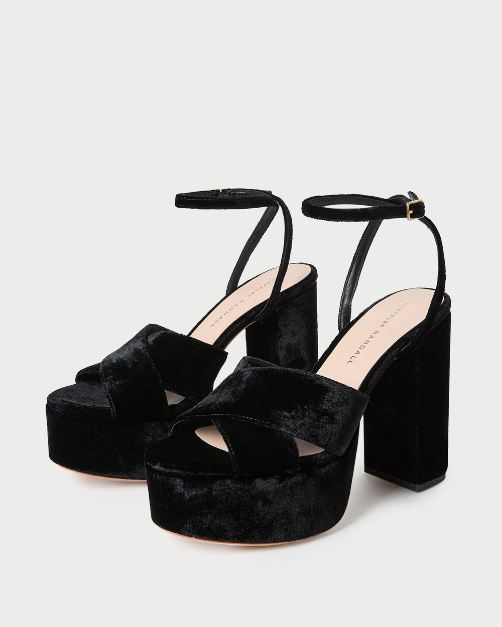 Loeffler Randall Women / Loretta Black Velvet Platform Sandal