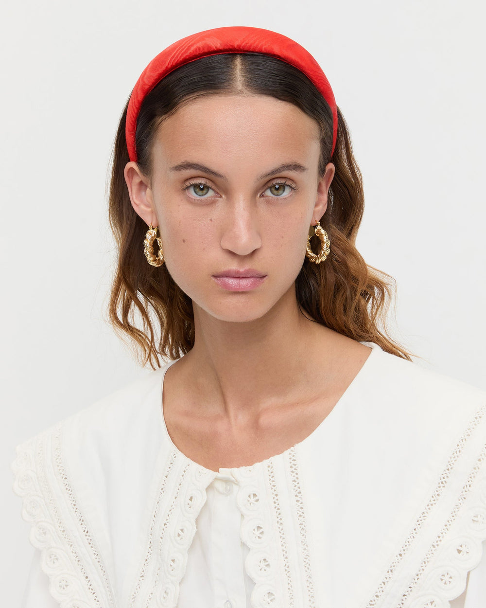 Loeffler Randall Women / Marina Red Moiré Puffy Headband