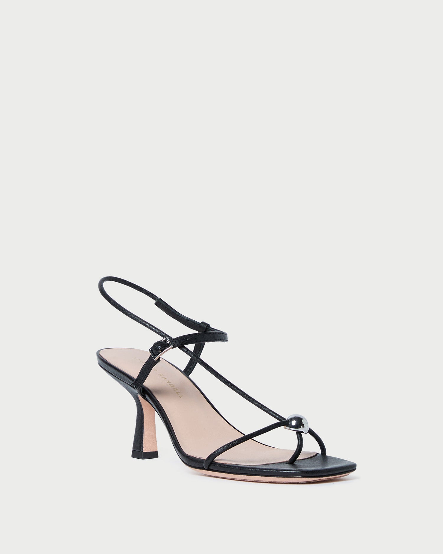 Loeffler Randall Women / Triana Black Leather Mid-Heel Sandal