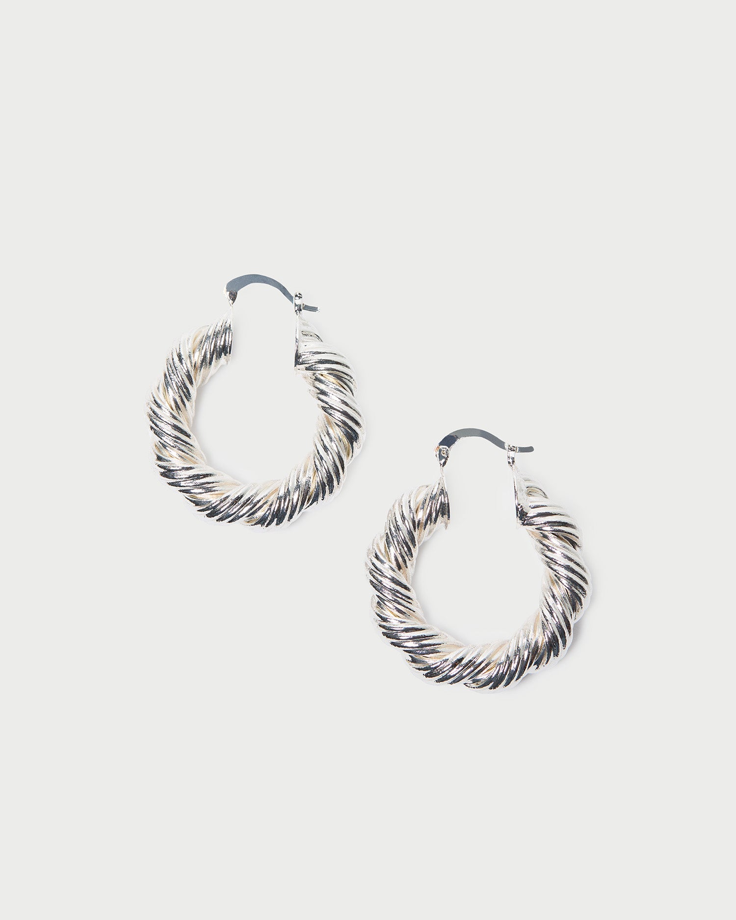 Loeffler Randall Women / Atticus Silver Twisted Hoop Earrings