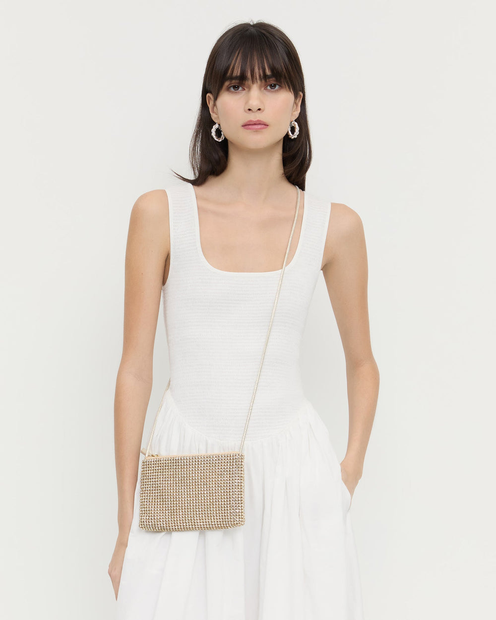 Loeffler Randall Women / Yasmine Gold Diamanté Crossbody