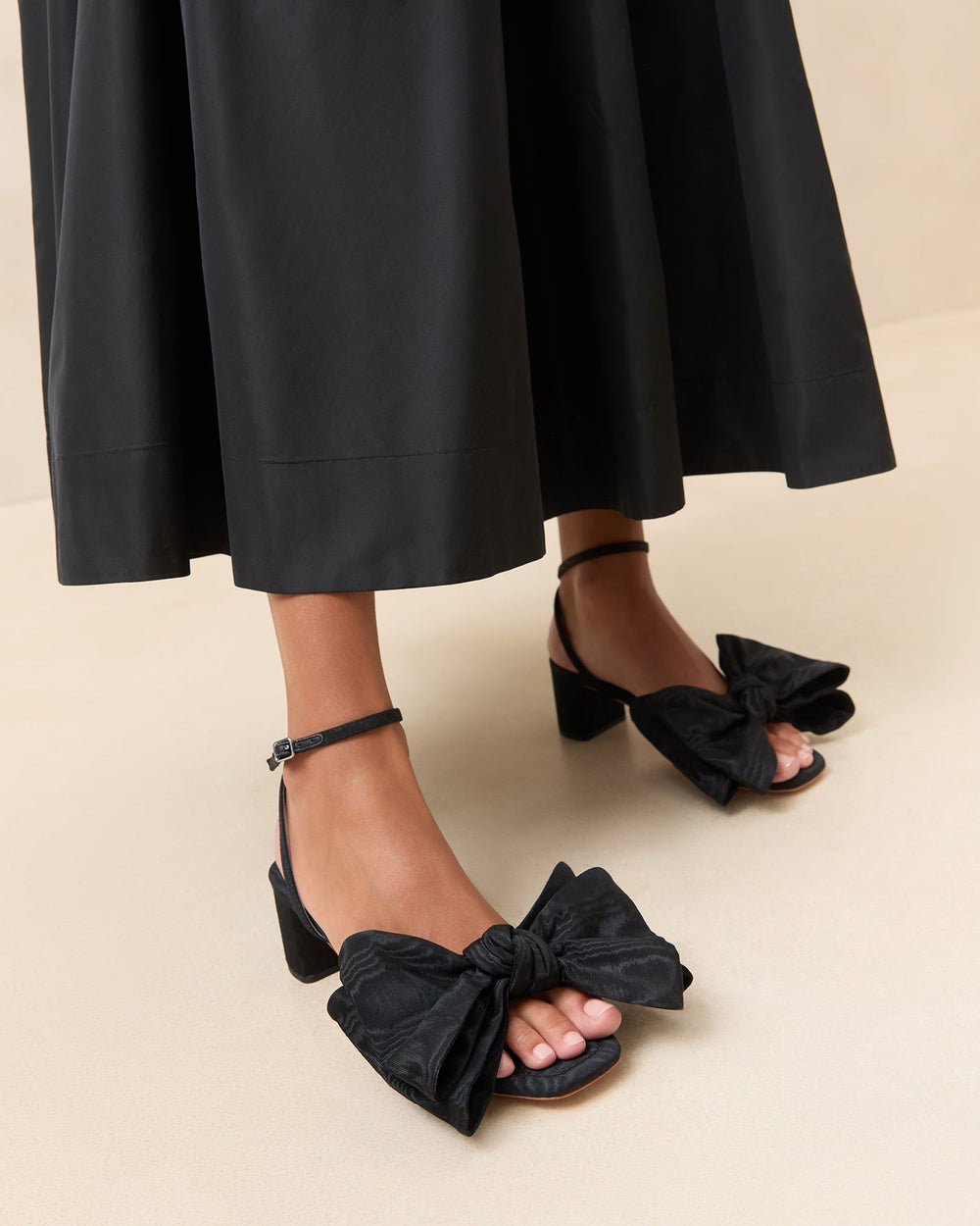 Loeffler Randall Women / Carmen Black Moiré Bow Sandal