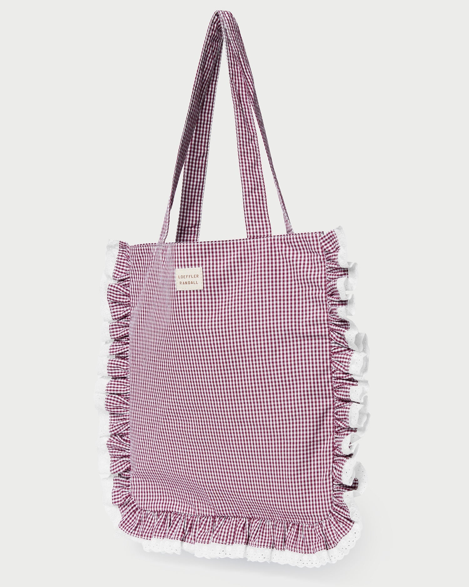 Loeffler Randall Women / Justine Maroon Ruffle Tote