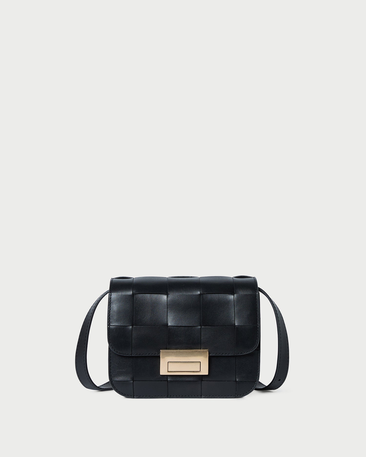 Loeffler Randall Women / Desi Black Woven Leather Crossbody
