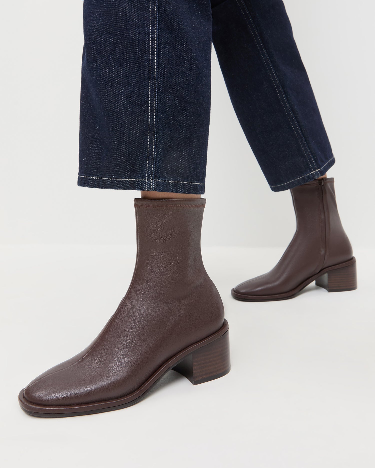 Loeffler Randall Women / Roxy Espresso Leather Ankle Bootie