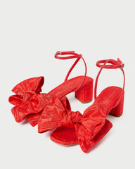 Loeffler Randall Women / Carmen Red Moiré Bow Sandal