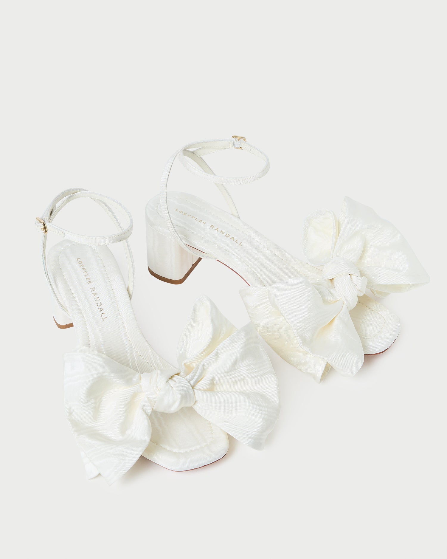 Loeffler Randall Women / Carmen Cream Moiré Bow Sandal