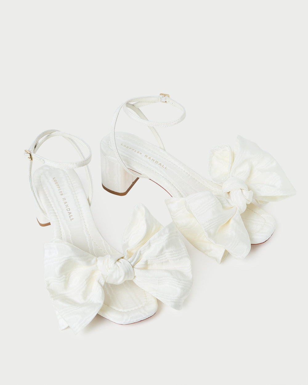 Loeffler Randall Women / Carmen Cream Moiré Bow Sandal
