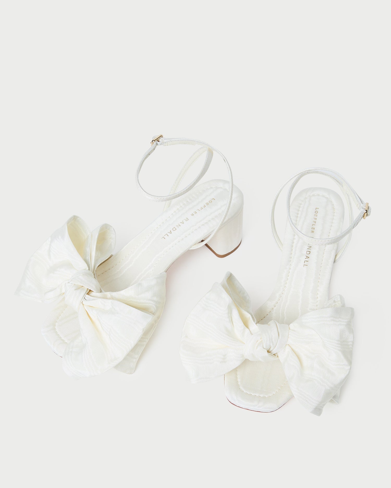 Loeffler Randall Women / Carmen Cream Moiré Bow Sandal