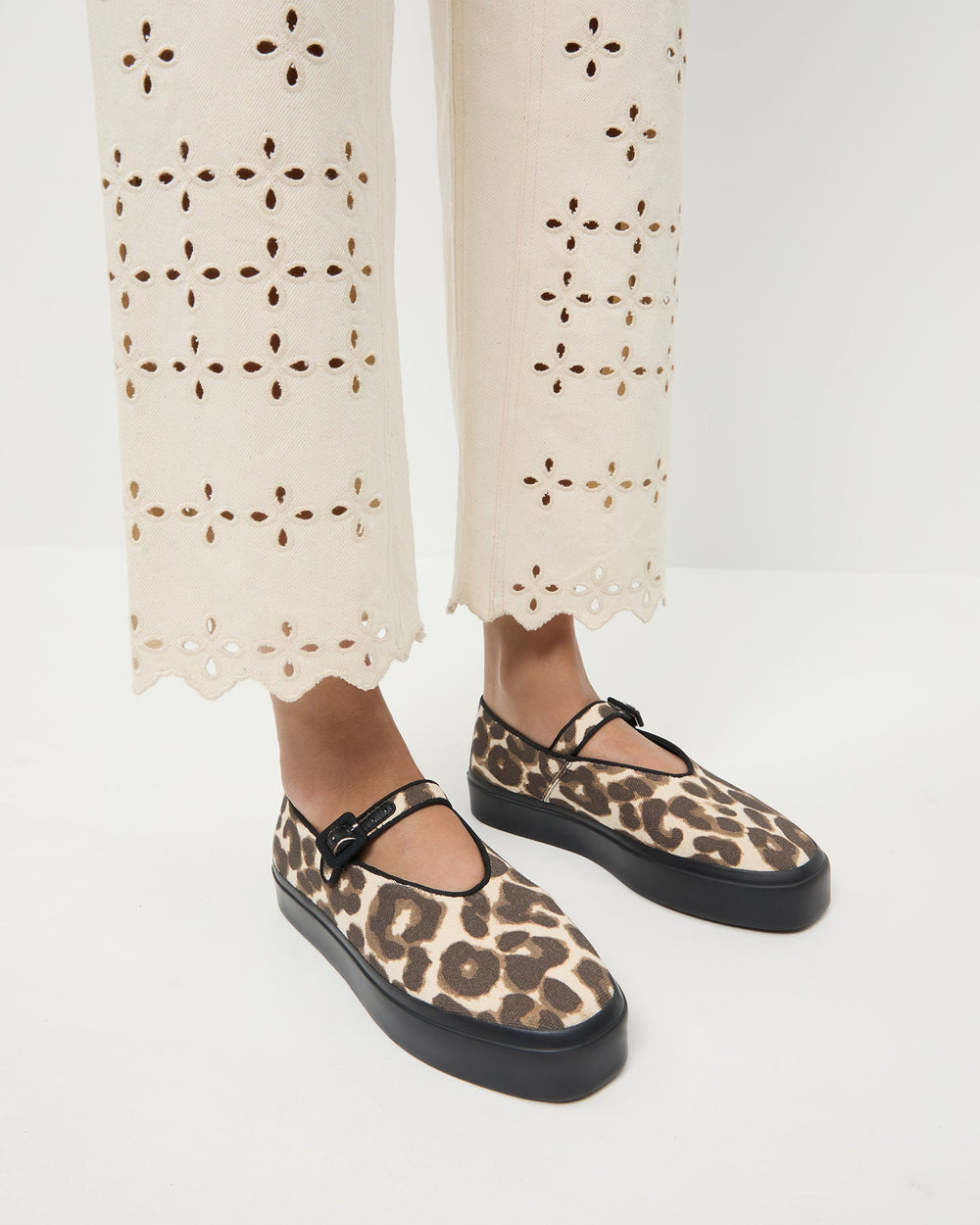 Loeffler Randall Women / Cooper Leopard Mary Jane Sneaker