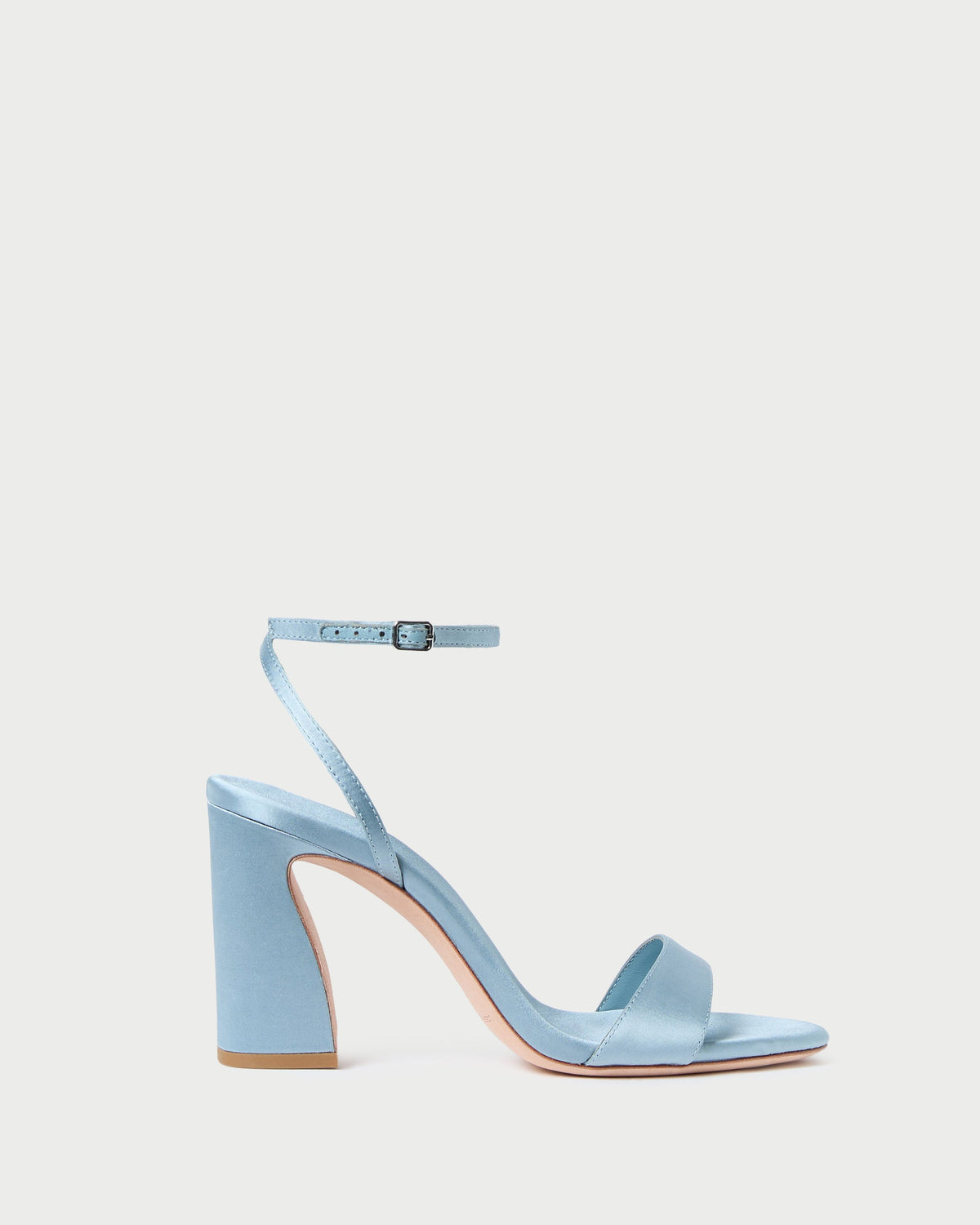 Loeffler Randall Women / Malia Blue Satin Curved-Heel Sandal