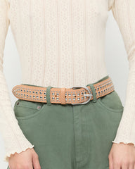 Loeffler Randall Women / Isaac Honey/Silver Studded Belt