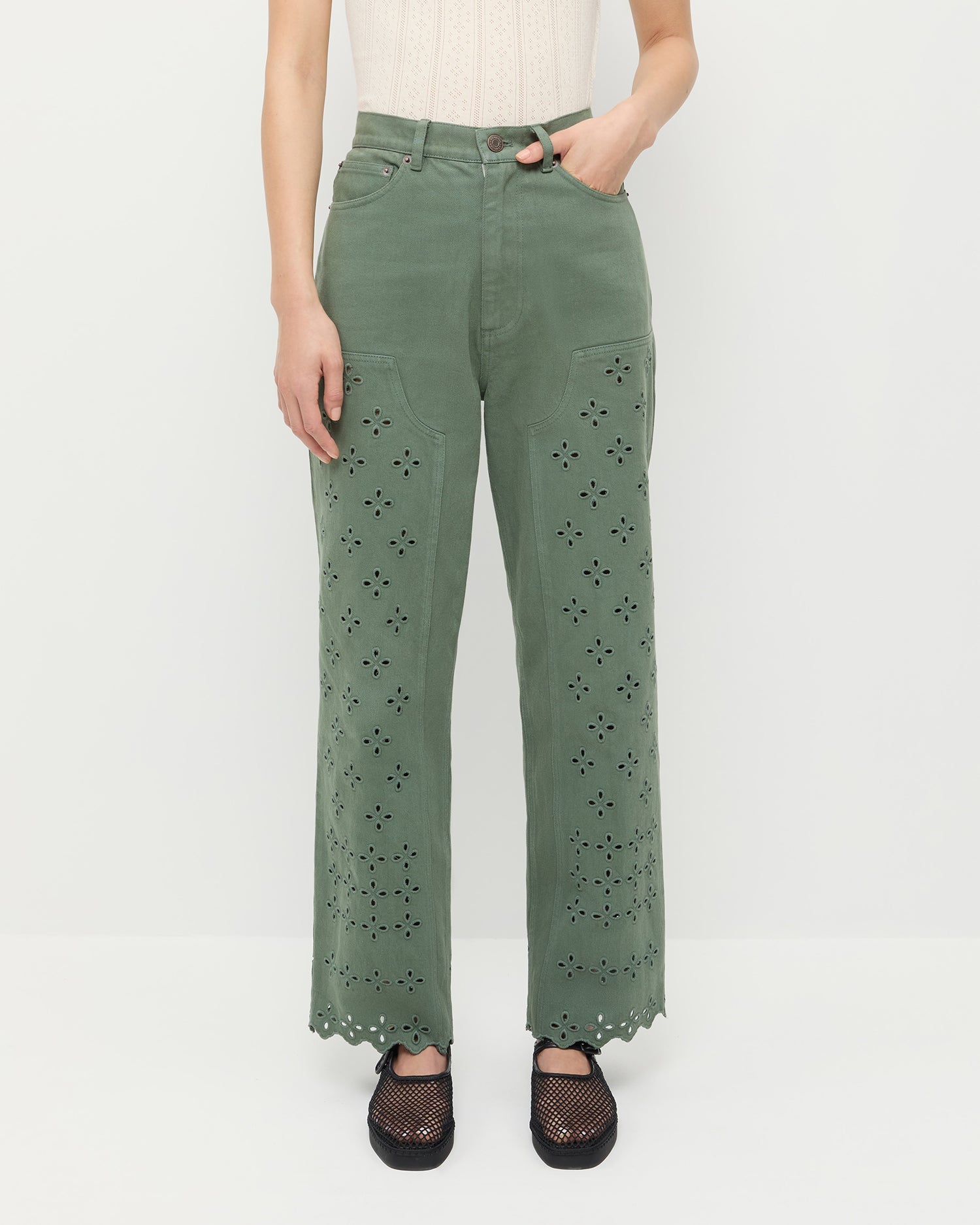 Loeffler Randall Women / Demi Embroidered Pant