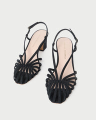 Loeffler Randall Women / Priscilla Black Moiré Heeled Sandal