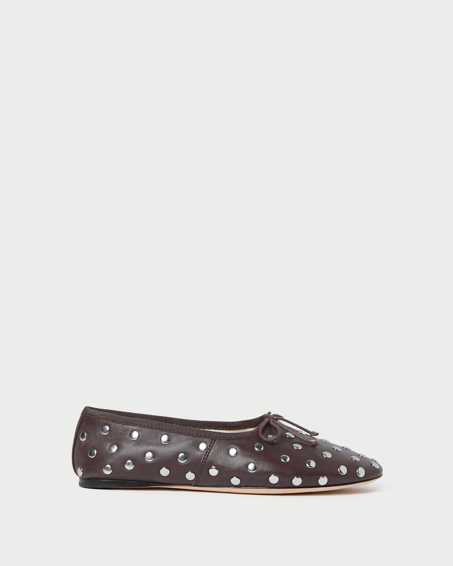 Loeffler Randall Women / Landon Espresso/Silver Leather Ballet Flat
