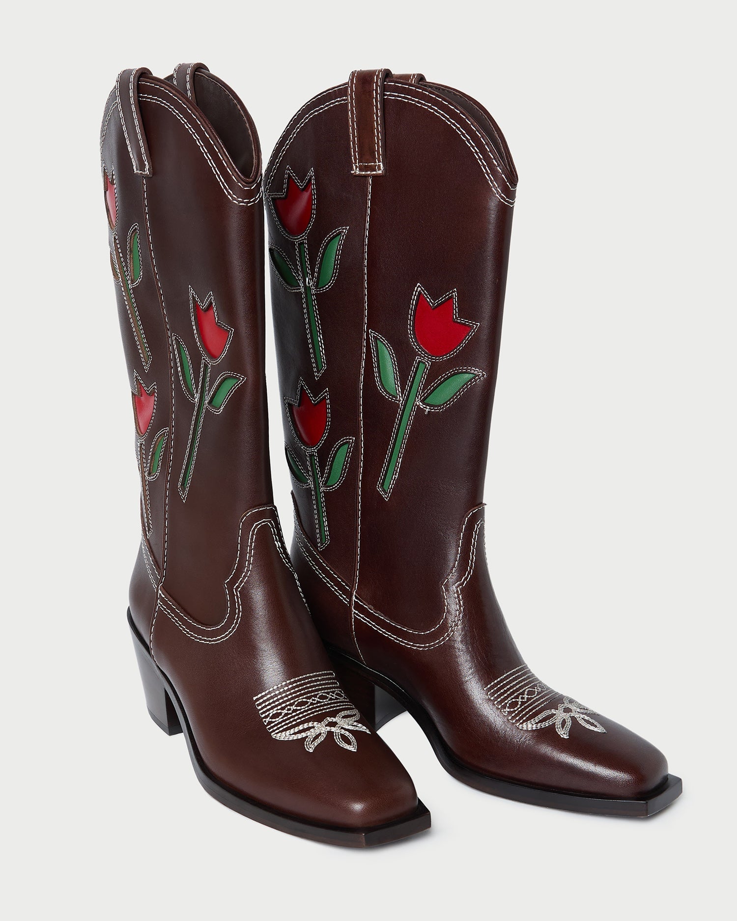 Loeffler Randall Women / Wilder Espresso Leather Tulip Boot