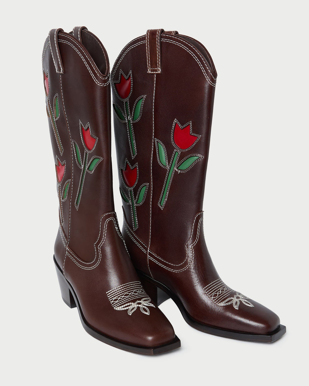 Loeffler Randall Women / Wilder Espresso Leather Tulip Boot